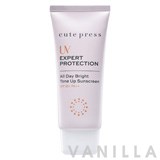 Cute Press UV Expert Protection All Day Bright Tone Up Sunscreen SPF50+ PA++