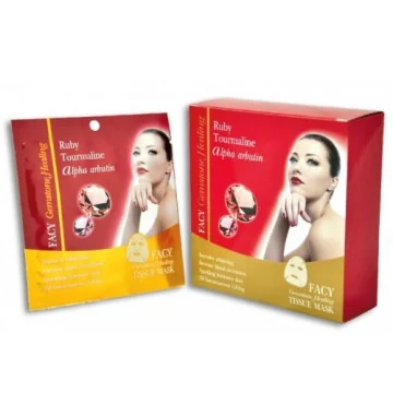 Gemstone Healing Tissue Mask Ruby Tourmaline Alpha Arbutin