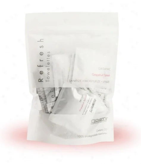 Refresh Sanitizing Towelettes Grapefruit Splash 8 in. x 6 in.