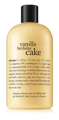 'Vanilla Birthday Cake' Shampoo, Shower Gel & Bubble Bath