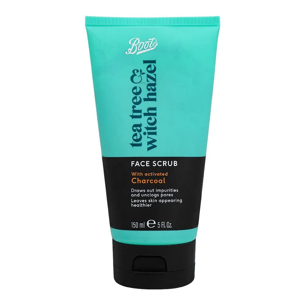 Tea Tree & Witch Hazel Face Scrub With Activated Charcoal