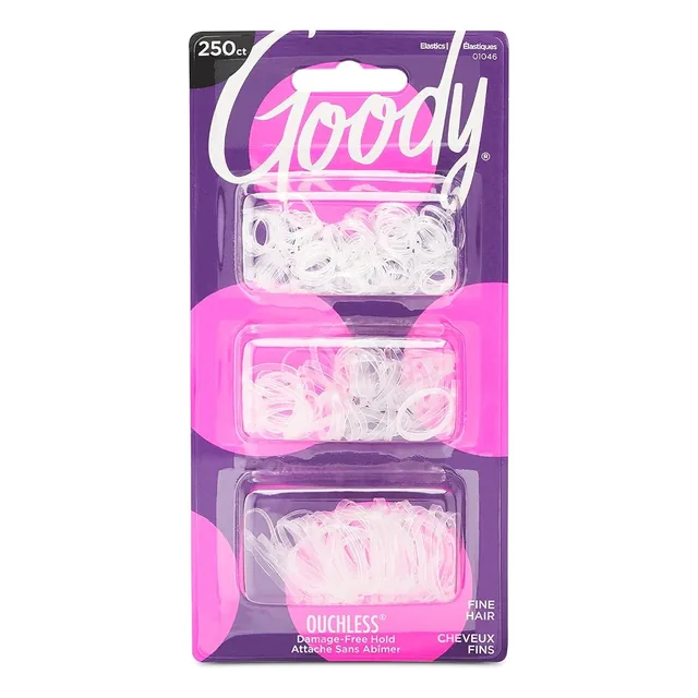 Womens Ouchless Mini Clear Latex Elastics