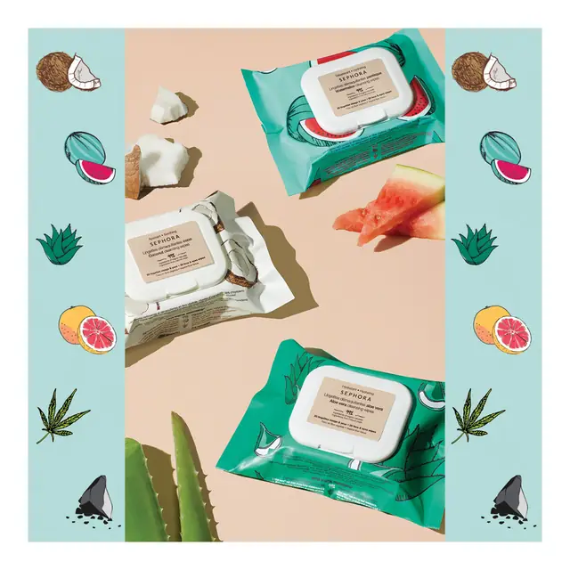 Mini Colorful Cleansing Wipes Coconut Water