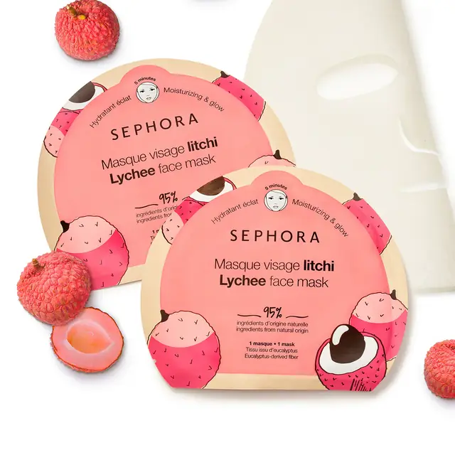 Moisturizing & Glowing Lychee Extract Fiber Face Masks