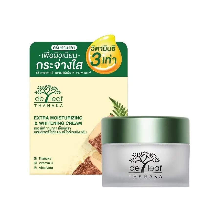De Leaf Thanaka Extra Moisturizing Whitening Cream 40ml