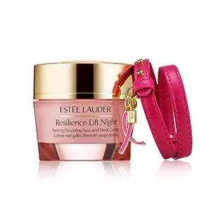 Resilience Lift Night Creme with Pink Ribbon Bracelet