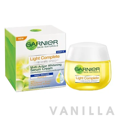 Light Complete Multi-Action Whitening Serum Cream Night Restore