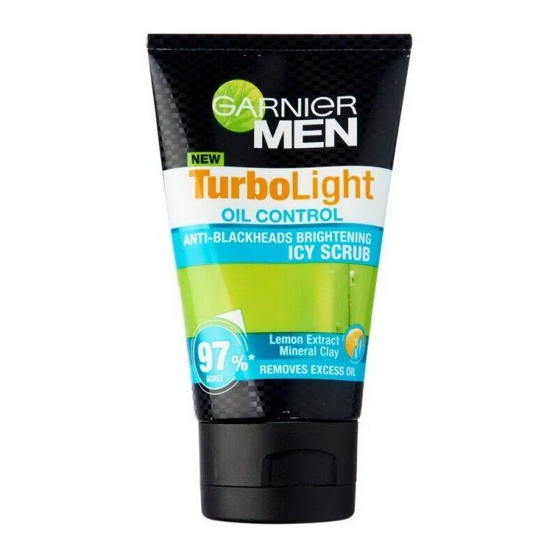 Men Turbo Light Oil Control Anti-Blackheads Brightening Icy Scrub