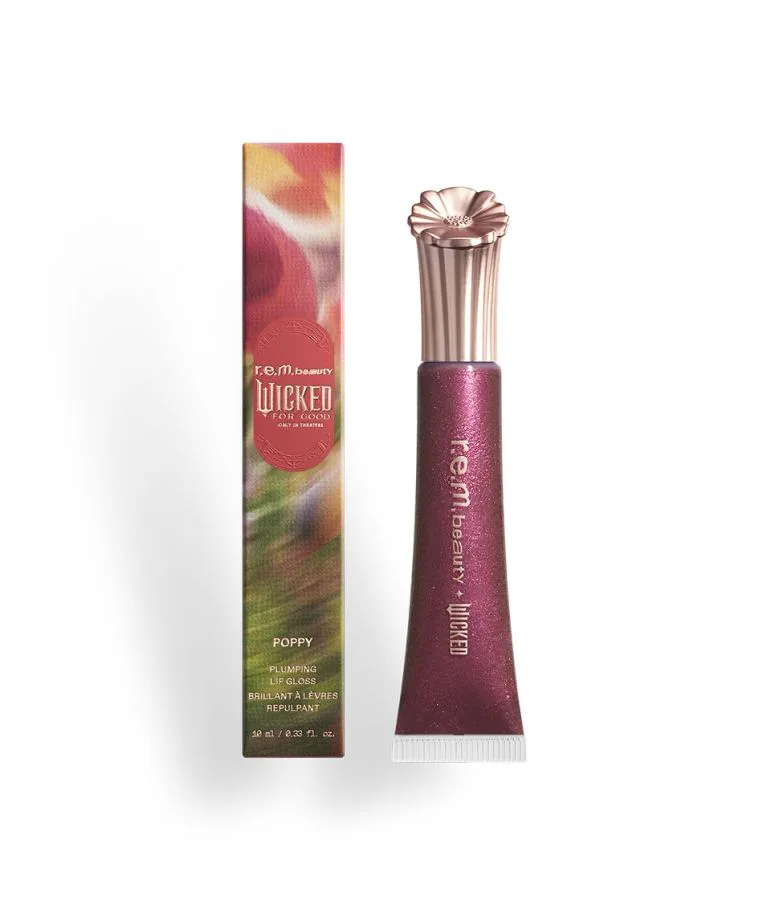 r.e.m. beauty x Wicked: For Good Poppy Plumping Lip Gloss