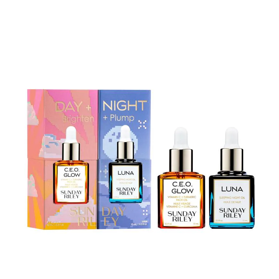 SUNDAY RILEY Day + Night Bright Skincare Set