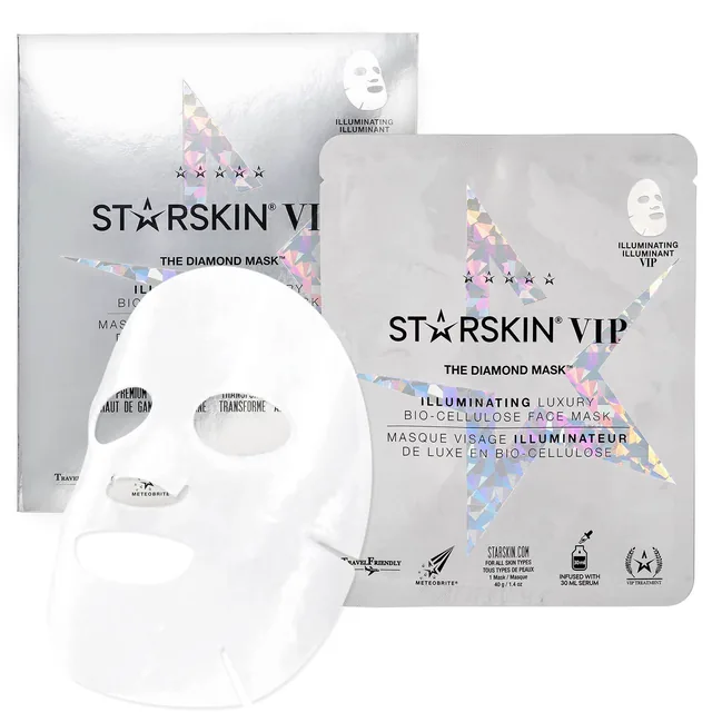 The Diamond Mask™ VIP Illuminating Luxury Bio-Cellulose Second Skin Face Mask