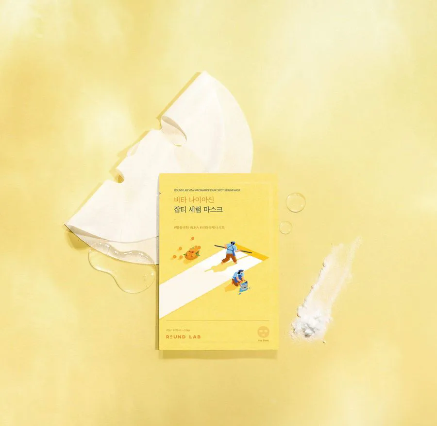 Vita Niacinamide Dark Spot Serum Mask | Round Lab