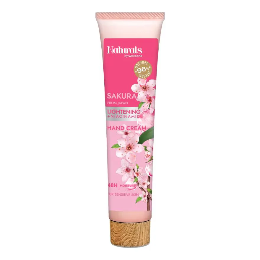 Naturals by Watsons  ซากุระ ไลท์เทนนิ่ง แฮนด์ ครีม