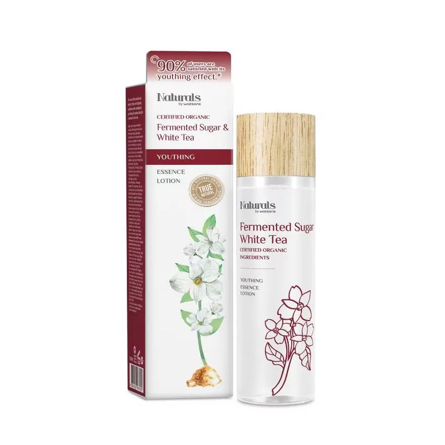 Naturals by Watsons ทรู เนเชอรัล เฟอร์เมนท์เท็ดชูการ์ไวท์ทียูธติ้งเอสเซ้นส์โลชั่น