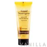Liquid Neutrogena Pure Mild Facial Cleanser Fragrance Free