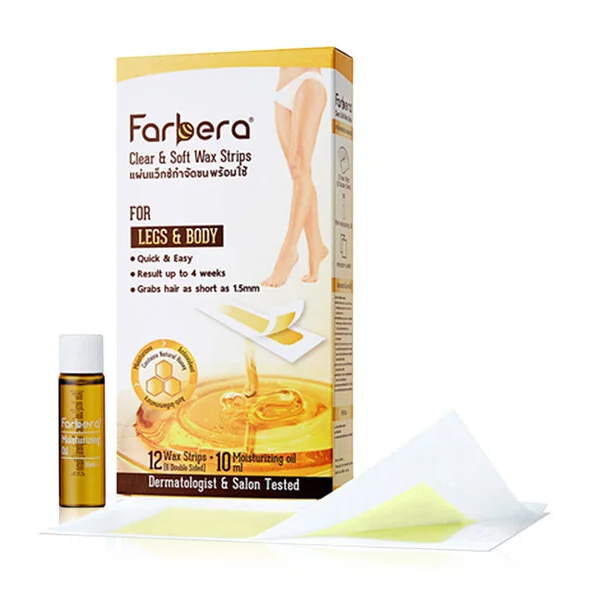 Farbera Clear & Soft Wax Strips [For Legs & Body]