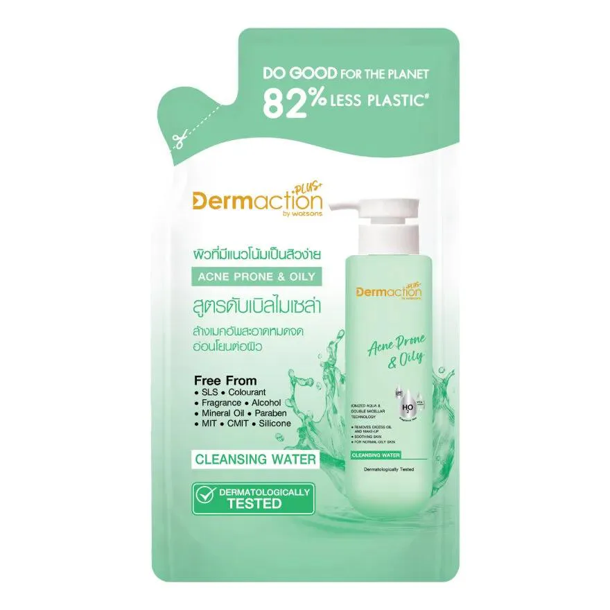 Dermaction Plus by Watsons แอคเน่ โพรน แอนด์ ออยลี่ คลีนซิ่ง วอเตอร์
