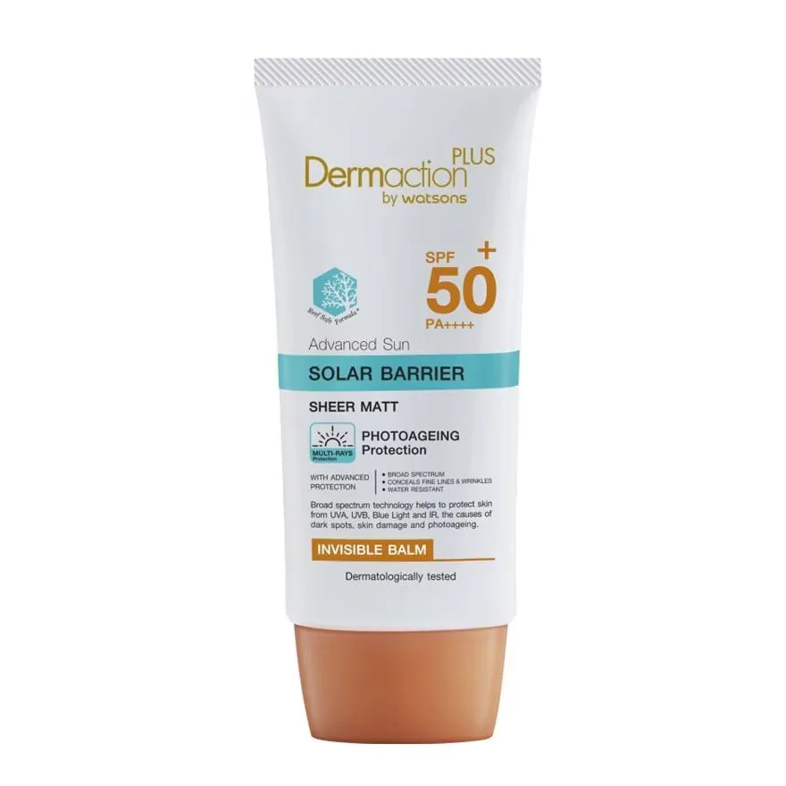 Dermaction Plus by Watsons แอดวานซ์ซัน โซล่าร์ แบริเออร์ อินวิซิเบิ้ลบาล์ม SPF50+PA++++