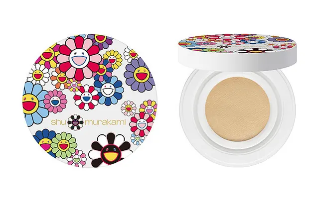 Shu X Murakami Blanc chroma Blossom In Cushion Foundation Compact Case And Puff