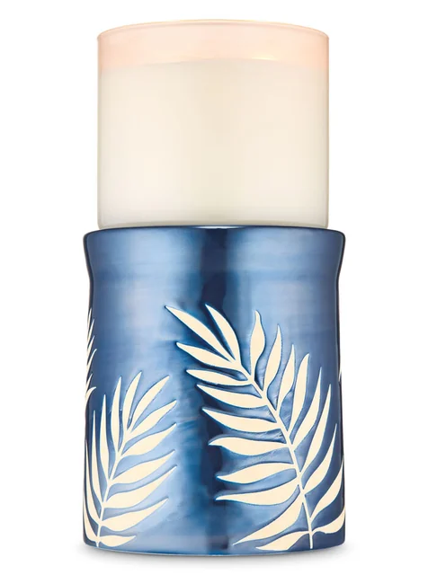 3-wick Candle Sleeve Pedestal Tropical Flowers