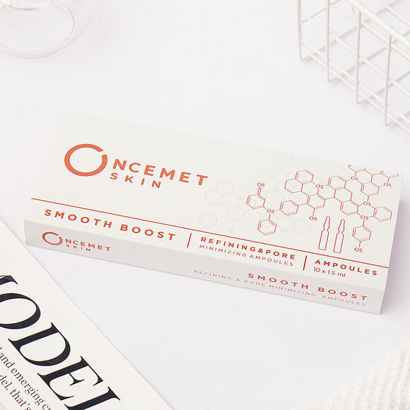 Oncemet skin smooth boost refining & pore minimizing ampoules
