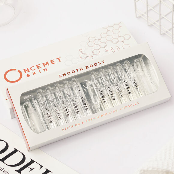 Oncemet skin smooth boost refining & pore minimizing ampoules